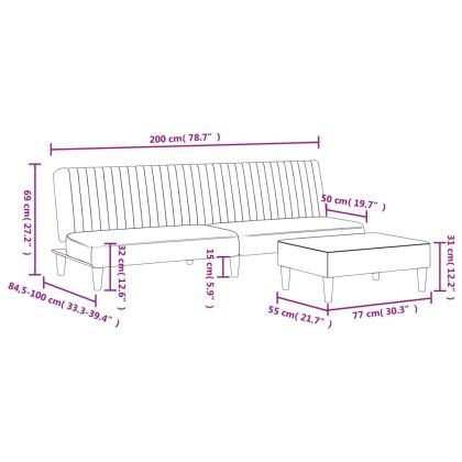 Комплект дивани от 2 части, сив, изкуствена кожа