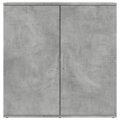 Сайдборд, бетонно сив, 79x38x80 см, инженерно дърво