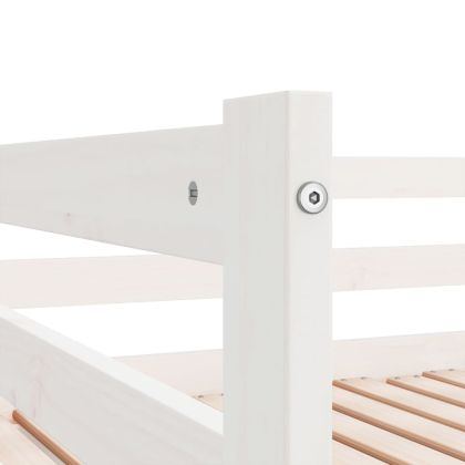 Разтегателно дневно легло, без матрак, бяло, 80x200 см