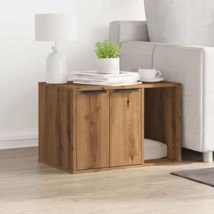 Заграждение за котешка тоалетна 60x40x40 см инженерно дърво