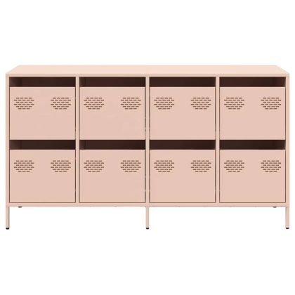 Бюфет, розов, 135x39x73,5 см, студеновалцувана стомана