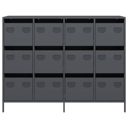 Бюфет, антрацит, 135x39x103,5 см, студеновалцувана стомана