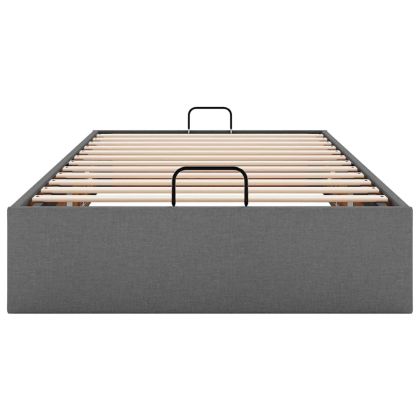 Османска рамка за легло без матрак, тъмносива, 90x200 см, плат