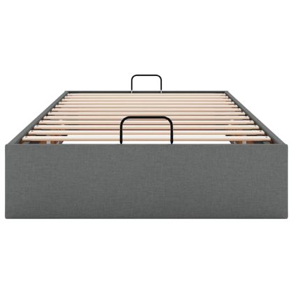 Османска рамка за легло без матрак, тъмносива, 100x200 см, плат