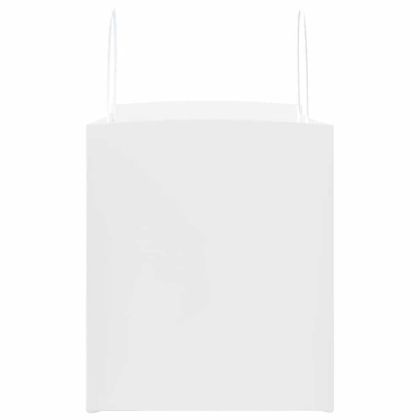 Хартиени торбички 250 бр с дръжки бели 32x22x24 см