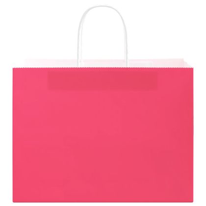 Хартиени торбички 250 бр с дръжки розови 32x17x25 см