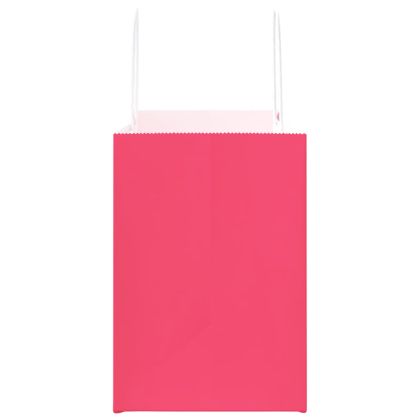 Хартиени торбички 250 бр с дръжки розови 32x17x25 см
