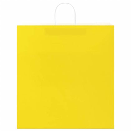 Хартиени торбички 50 бр с дръжки жълти 45x17x48 см