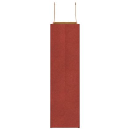 Хартиени торбички 250 бр с дръжки червени 32x12x42 см