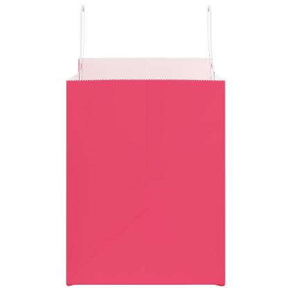 Хартиени торбички 250 бр с дръжки розови 32x22x28 см