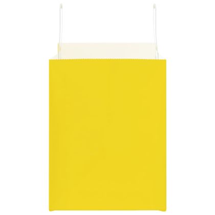 Хартиени торбички 50 бр с дръжки жълти 32x22x28 см