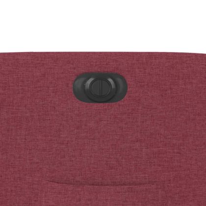 Електрически стол реклайнер, виненочервен, текстил