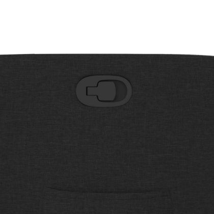 Изправящ реклайнер стол, черен, текстил