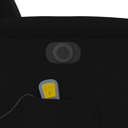 Електрически масажен наклоняем стол, черен, текстил