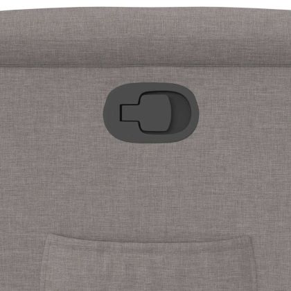 Изправящ реклайнер стол, таупе, текстил