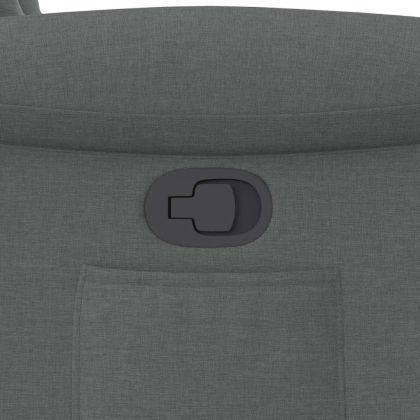 Изправящ реклайнер стол, тъмносив, текстил