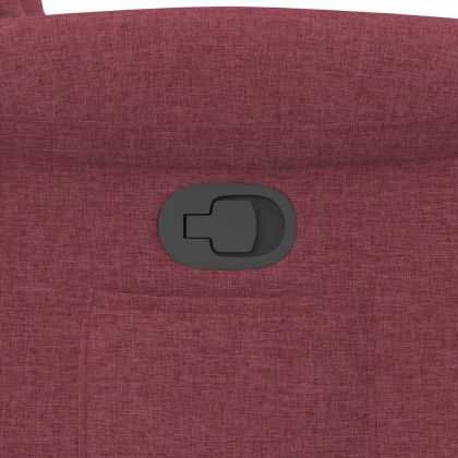 Изправящ реклайнер стол, виненочервен, текстил