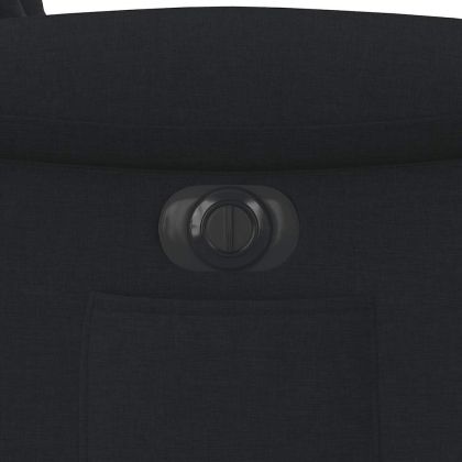 Електрически стол реклайнер, черен, текстил