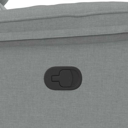 Масажен реклайнер стол, светлосив, текстил