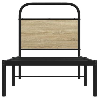 Горна табла, дъб сонома, 75 см, стомана и инженерно дърво