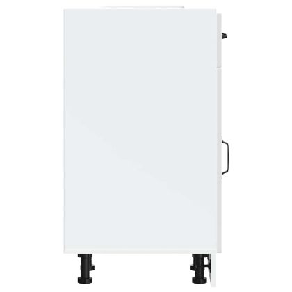 Кухненски шкаф, "Kalmar", бял гланц, инженерно дърво