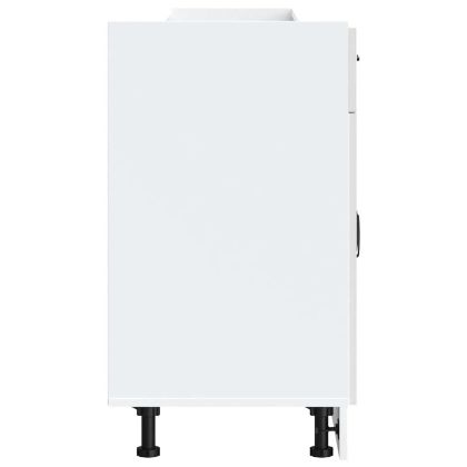 Кухненски шкаф, "Kalmar", бял гланц, инженерно дърво