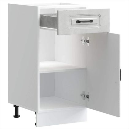 Кухненски шкаф, "Kalmar", бетонно сив, инженерно дърво