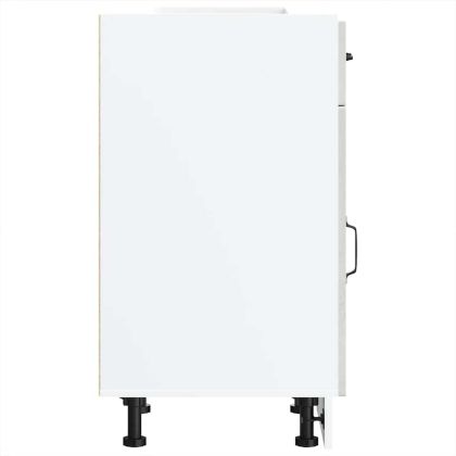 Кухненски шкаф, "Kalmar", бетонно сив, инженерно дърво