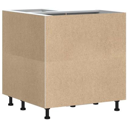 Кухненски ъглов шкаф, "Kalmar", черен, инженерно дърво