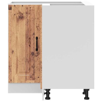 Кухненски ъглов шкаф, "Kalmar", старо дърво, инженерно дърво