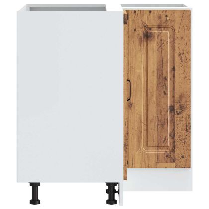 Кухненски ъглов шкаф, "Kalmar", старо дърво, инженерно дърво