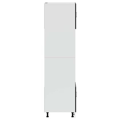 Шкафове за фурна 2 бр. "Lucca" черни, инженерно дърво