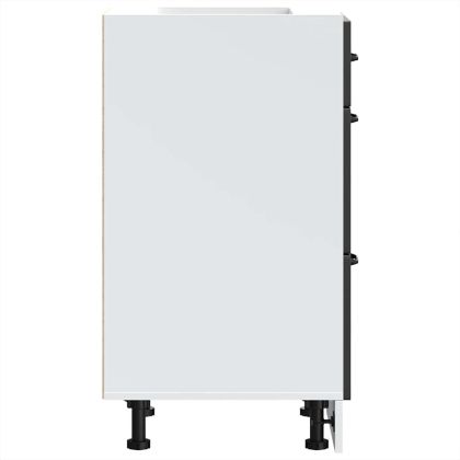 Кухненски шкаф "Kalmar" Черен инженерен дървен материал