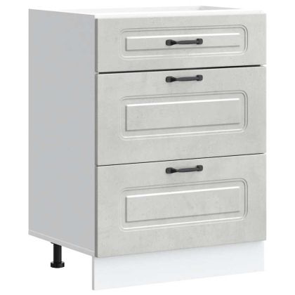 Кухненски шкаф, "Kalmar", бетонно сив, инженерно дърво