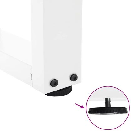 Крака за масичка за кафе, V-образни, 2 бр., бели, 40 x (30-31,3) см, стомана