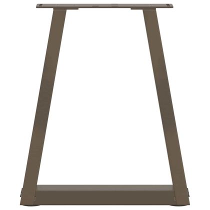 Крака за масичка за кафе, V-образна форма, 2 бр., естествена стомана, 28 x (42-43,3) см, стомана