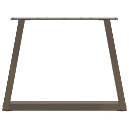 Крака за масичка за кафе, V-образни, 2 бр., естествена стомана, 60 x (42-43,3) см, стомана