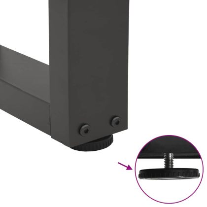 Крака за масичка за кафе, V-образна, 2 бр., антрацит, 50x(42-43,3) см, стомана