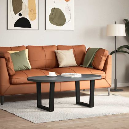 Крака за масичка за кафе, V-образни, 2 бр., черни, 60 x (42-43,3) см, стомана