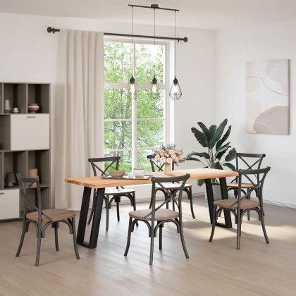 Крака за конзолна маса, U-образни, 2 бр., черни, 38 x (72-73) см, стомана