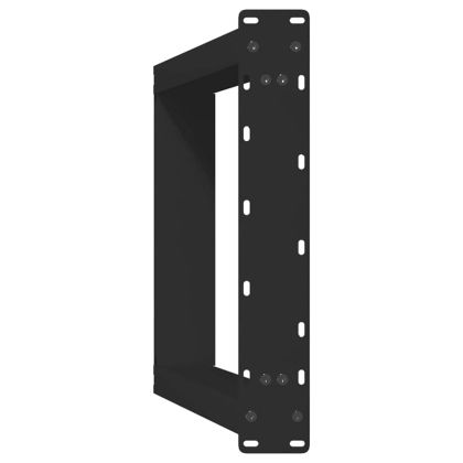 Крака за конзолна маса, U-образни, 2 бр., черни, 38 x (72-73) см, стомана