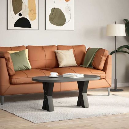 Крака за масичка за кафе, X-образни, 2 бр., черни, 28 x (42-43) см, стомана