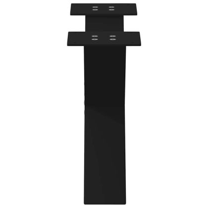 Крака за масичка за кафе, X-образни, 2 бр., черни, 50 x (30-31) см, стомана