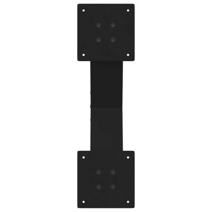 Крака за масичка за кафе, X-образни, 2 бр., черни, 50 x (30-31) см, стомана