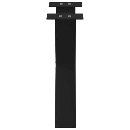 Крака за масичка за кафе, X-образни, 2 бр., черни, 60 x (42-43) см, стомана