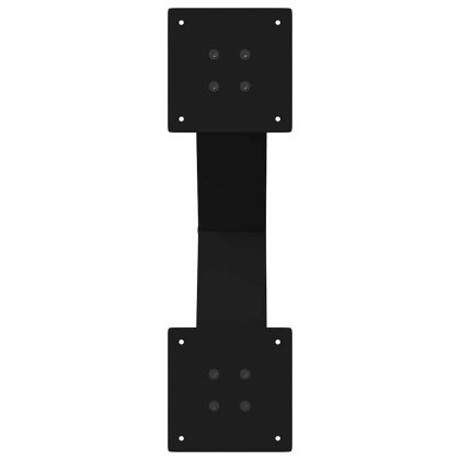 Крака за масичка за кафе, X-образни, 2 бр., черни, 60 x (42-43) см, стомана