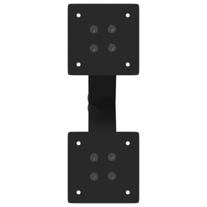 Крака за масичка за кафе, X-образни, 2 бр., черни, 38 x (42-43) см, стомана