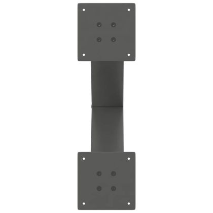 Крака за масичка за кафе, X-образни, 2 бр., антрацит, 60 x (42-43) см, стомана