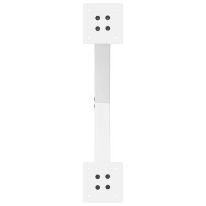 Крака за масичка за кафе, X-образни, 2 бр., бели, 60 x (42-43) см, стомана