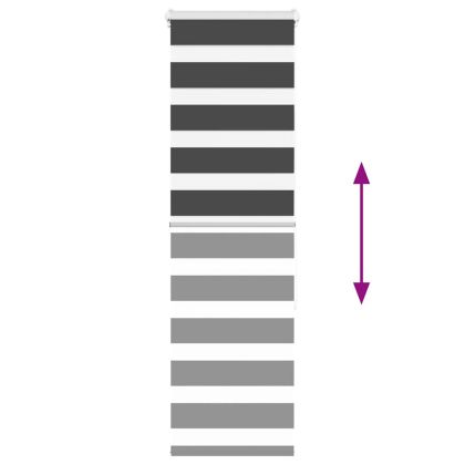 Зеброва щора черна 45x150 см Ширина на плата 40,9 см Полиестер